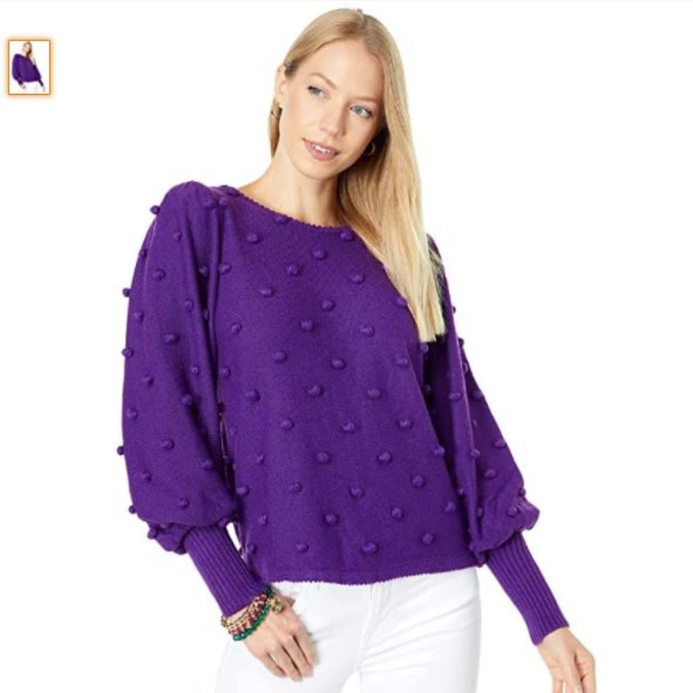 Lilly Pulitzer Purple "Kippa" Sweater NWOT